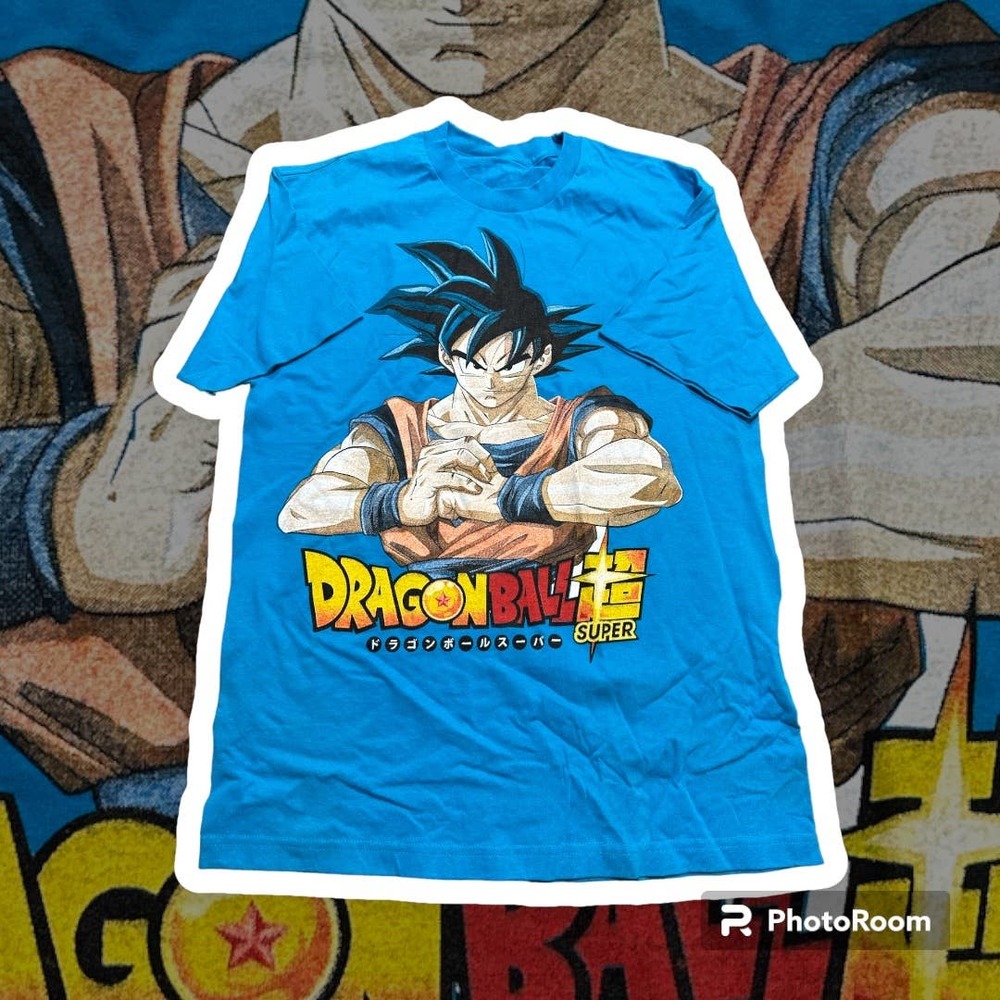 Neon Dragon Ball Z Anime Poster Dual Sided Shirt Sz L